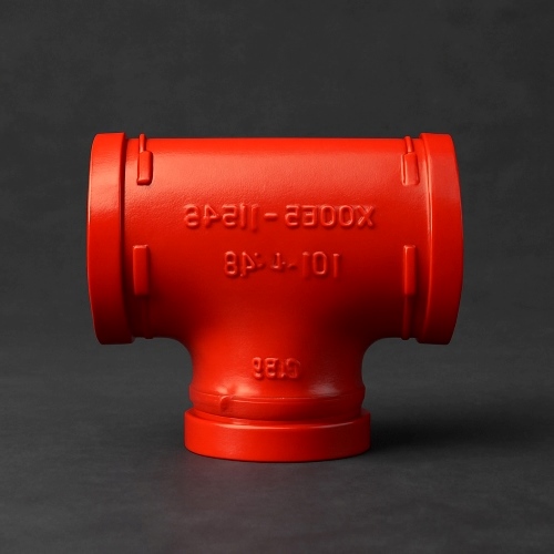 Переходной тройник под муфту грувлок ДУ 150x100 (ДН 159х108) 6x4